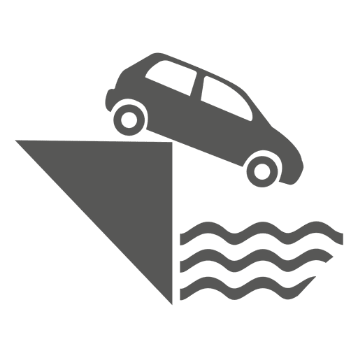 Flussufer-Straßenschild PNG-Design
