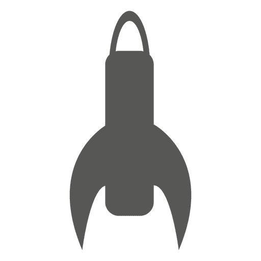Icono de cohete plano Diseño PNG