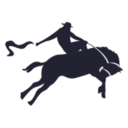 Rodeo cowboy silhouette PNG Design Transparent PNG