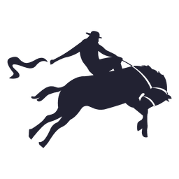 Rodeo vaquero silueta Diseño PNG