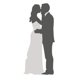 Romantic wedding couple kissing PNG Design Transparent PNG