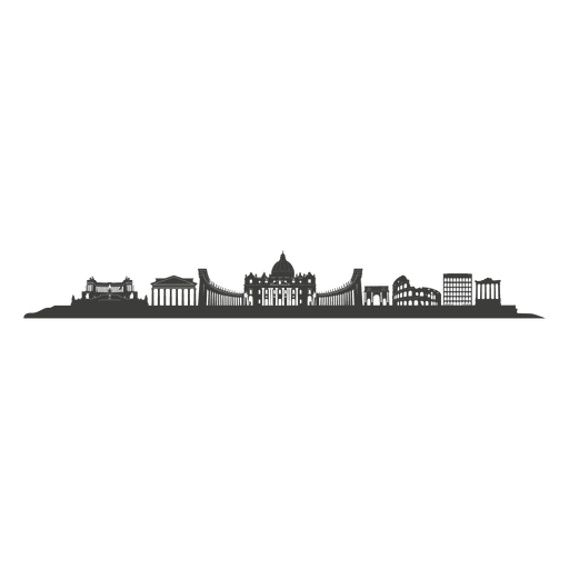 Rome Skyline Silhouette Transparent Png Svg Vector File