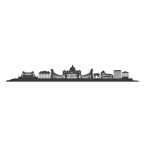 Rome skyline silhouette - Transparent PNG & SVG vector file