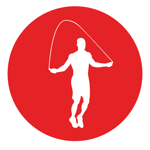 Rope jumping circle icon PNG Design
