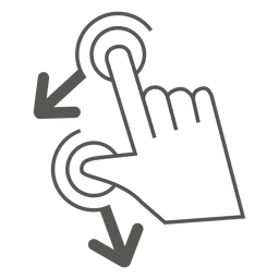 Rotate left gesture icon PNG Design