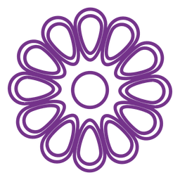 Decoração de ornamento de elipses redondas Desenho PNG