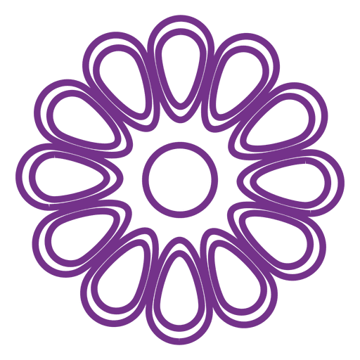 Decoração de ornamento de elipses redondas Desenho PNG