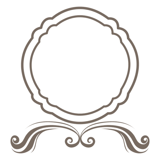 Download Round frame swirls decoration - Transparent PNG & SVG ...