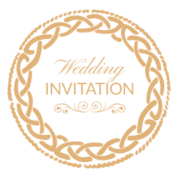 Download Round Wedding Invitation Label 1 Transparent Png Svg Vector