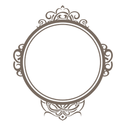 Abgerundeter verzierter Rahmen PNG-Design