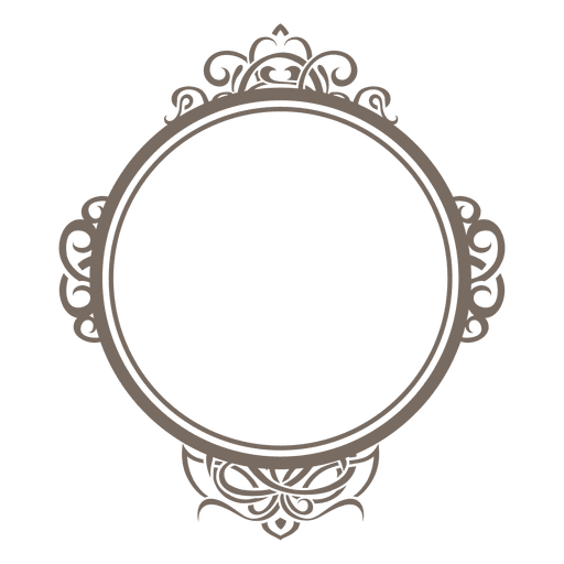 Rounded ornamented frame PNG Design