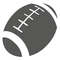 Silueta de icono de pelota de rugby Diseño PNG