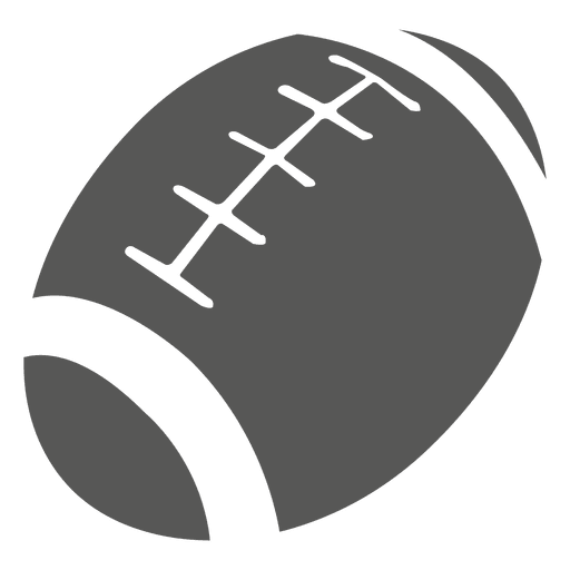 Rugbyball-Symbolschattenbild PNG-Design