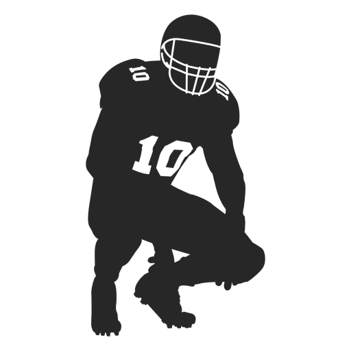 Rugby player catching silhouette PNG Design