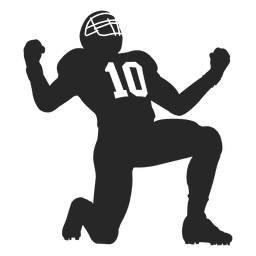Rugby player celebrating silhouette PNG Design