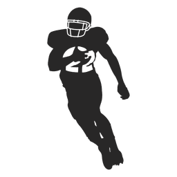 Jugador de rugby corriendo silueta 2 Transparent PNG