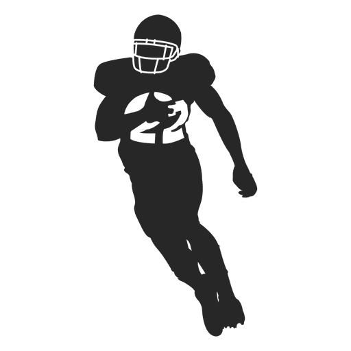 Jogador de rugby correndo silhueta 2 Desenho PNG