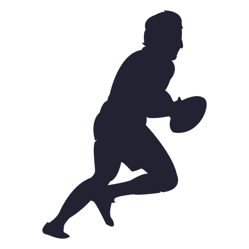 Rugby player silhouette 6