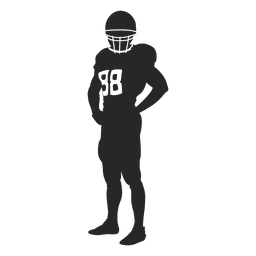 Silueta de pie de jugador de rugby Diseño PNG