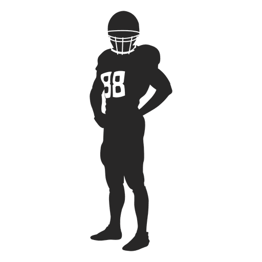 Rugby player standing silhouette PNG Design