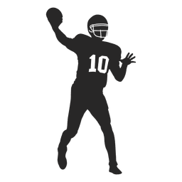 Premium Vector  American football player silhouette shape