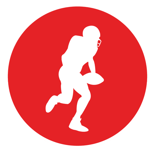 Ícone do círculo de esporte de rúgbi Desenho PNG