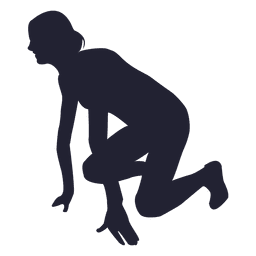 Silhueta de menina em execução Desenho PNG