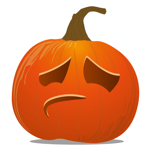 Sad pumpkin emoticon