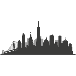 Boston skyline silhouette Transparent PNG SVG vector