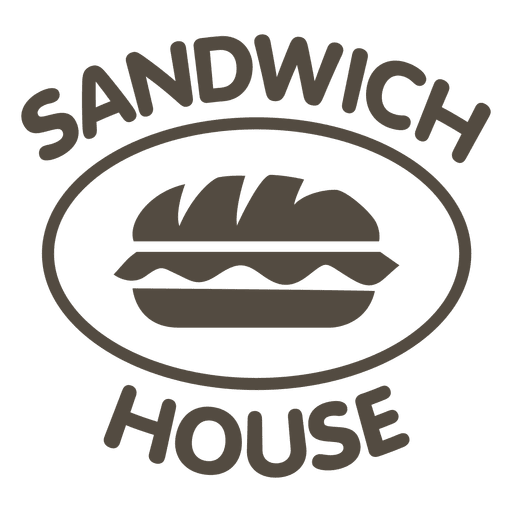 Logotipo de la casa sandwich Diseño PNG