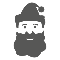 Santa Gesicht Porträt PNG-Design