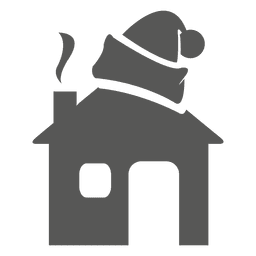 Sombrero de santa en casa icono Diseño PNG