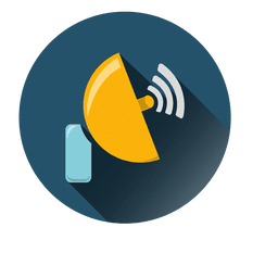 Satellitenkreissymbol PNG-Design