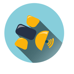Satellite network circle icon PNG Design