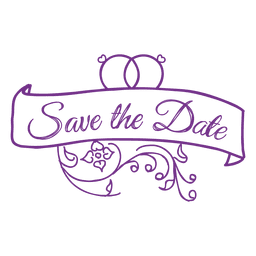 Save the date badge Transparent PNG