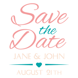 Save the date badge 4 PNG Design