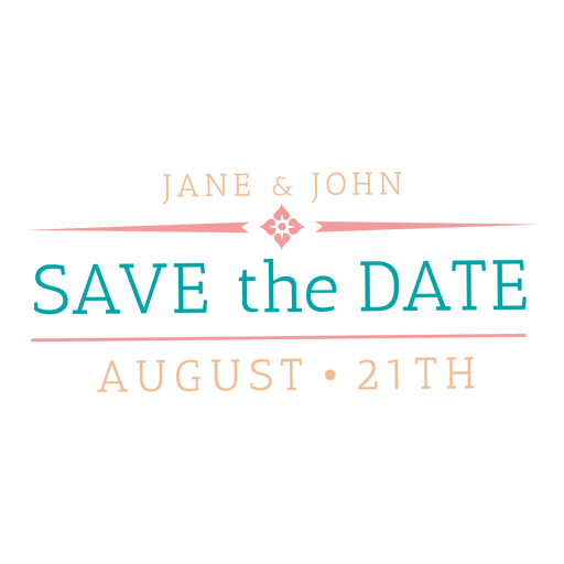 Save the date badge 6 PNG Design