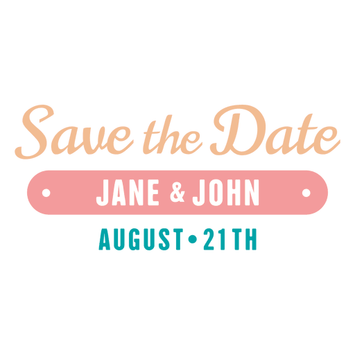 Save the date label 5 PNG Design