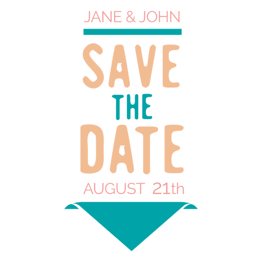 Download Save the date label 6 - Transparent PNG & SVG vector file