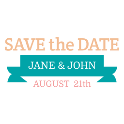 Save the date label 7 Transparent PNG