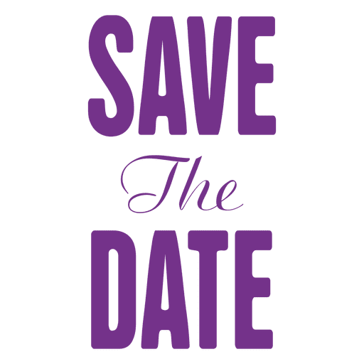 Save the date seal PNG Design