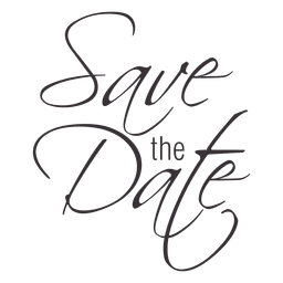 Save the date typography 2 Transparent PNG