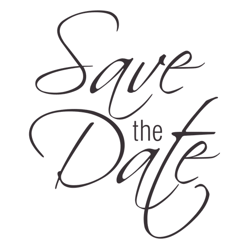 Save the date typography 2 - Transparent PNG & SVG vector file