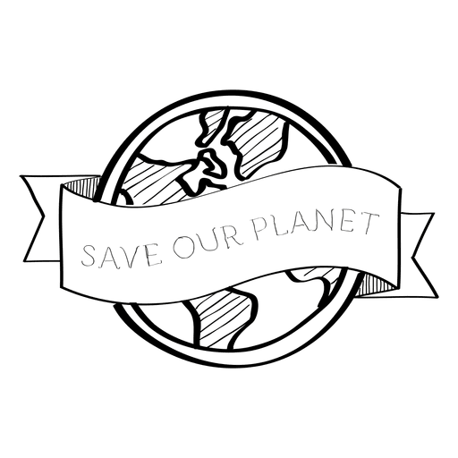 Salve o rótulo do seu planeta Desenho PNG