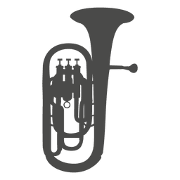 Silueta de barítono de Saxhorn Diseño PNG