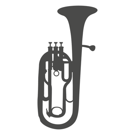 Saxhorn silhouette PNG Design
