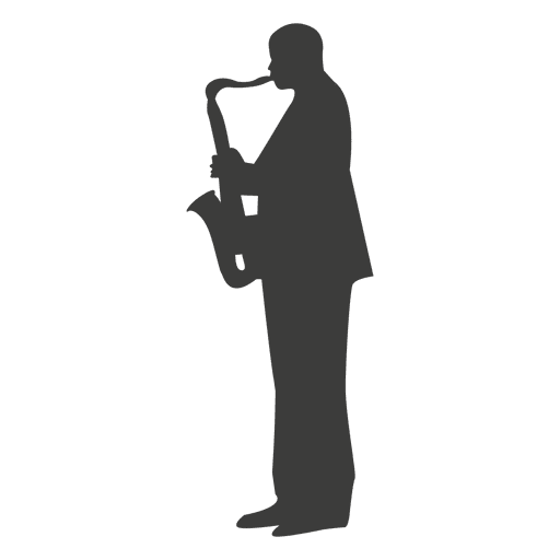 Saxophone musician silhouette 2 PNG Design