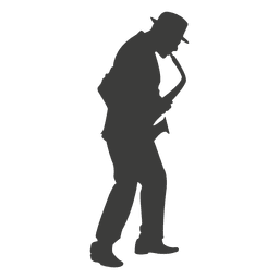Saxophone musician silhouette 3 Transparent PNG