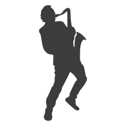 Saxophone player silhouette 2