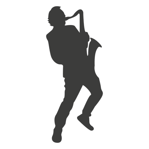 Saxophone player silhouette 2 PNG Design